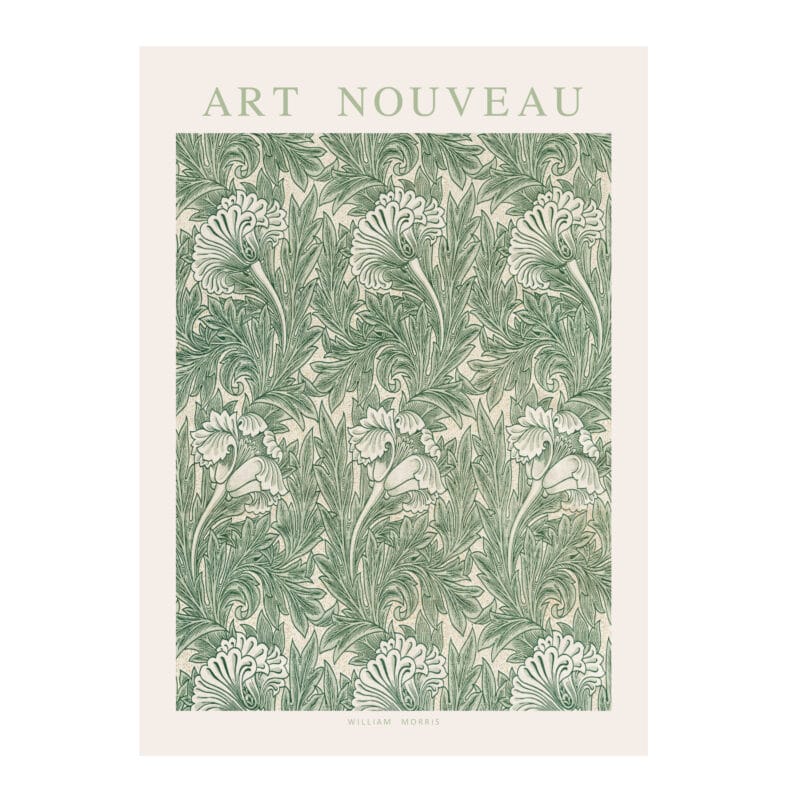 Plakat William Morris Art Nouveau green