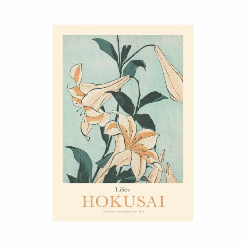 Plakat Hokusai Lilies