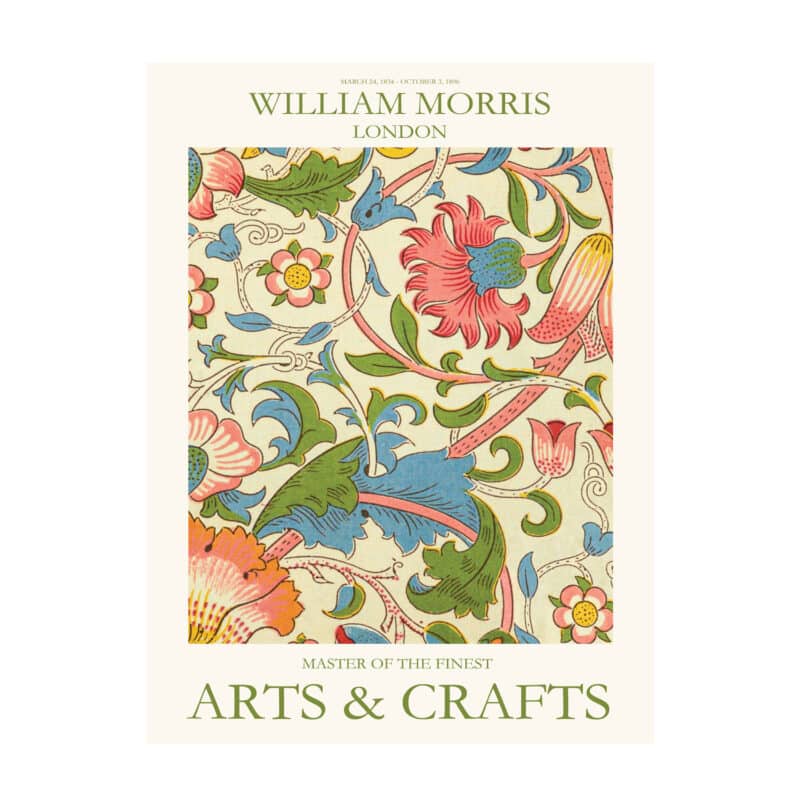 Plakat William Morris Arts & crafts 3 - Farverige blomster