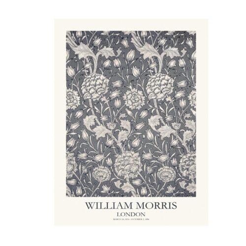 Plakat William Morris Wild tulip grey