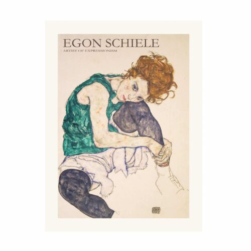 Plakat Egon Schiele-Schiele 2 - Kvinde holder om sine ben