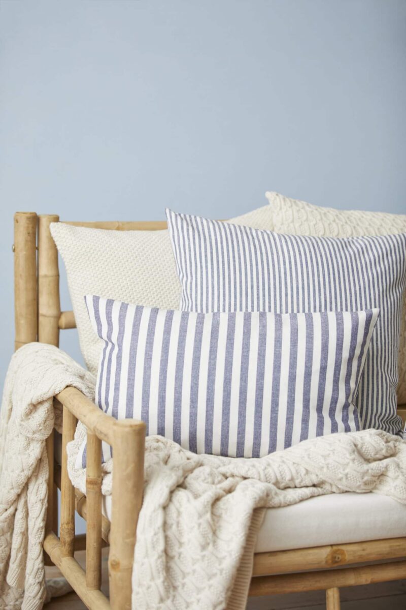 Cushion Marius blue 50x33 - Stripe