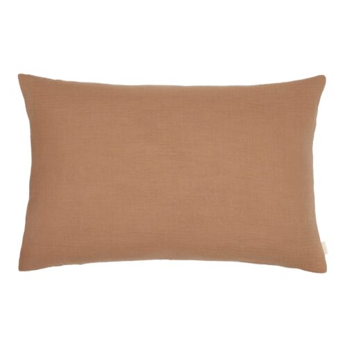 Solid-colored decorative cushion Gaja Cocoa.